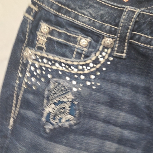 Miss Me Dark Wash Embellished Flare Jeans - Picture 5 of 10